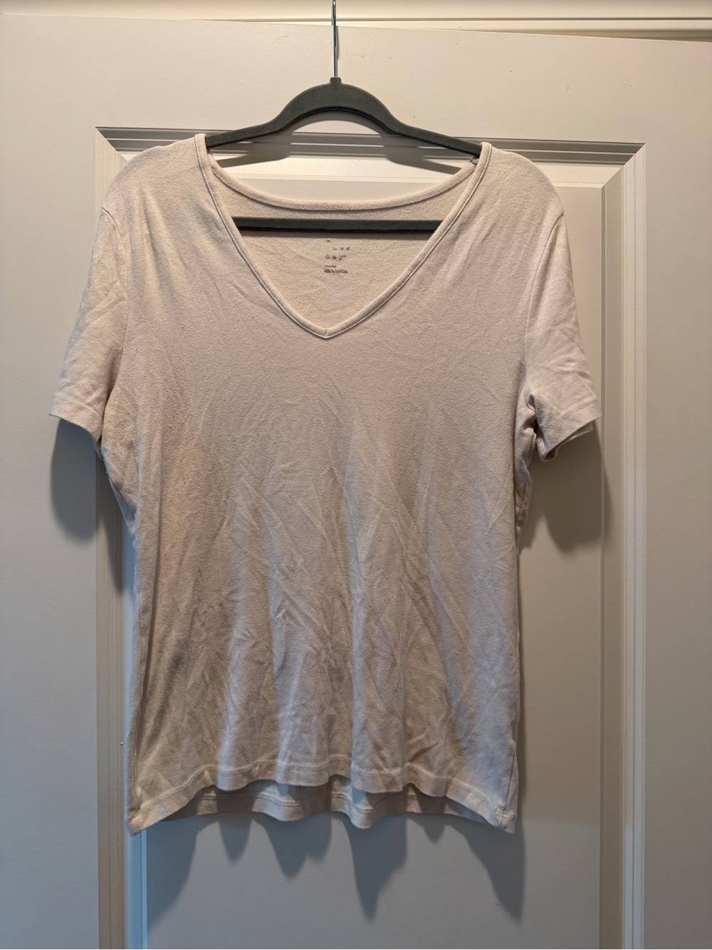 a new day Light Beige V-Neck Short Sleeve Tee